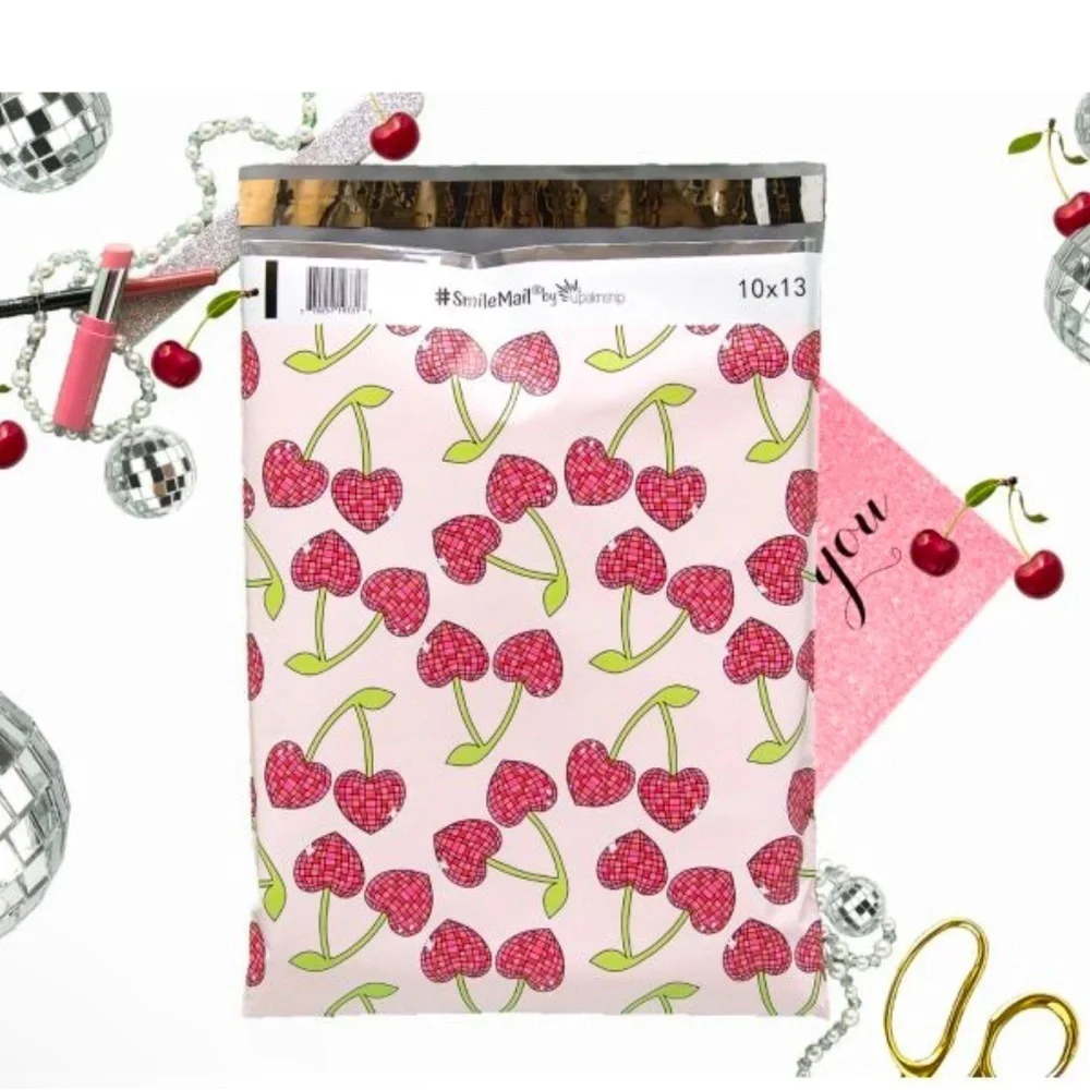 Sparkling Cherries Polymailer Bags 10”x13” set of 10 bags